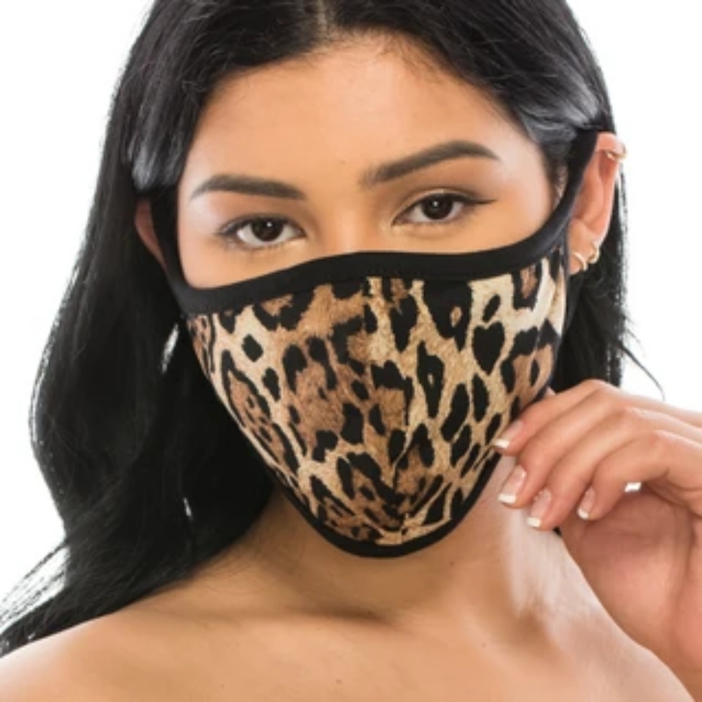 Fashion leopard print face mask
